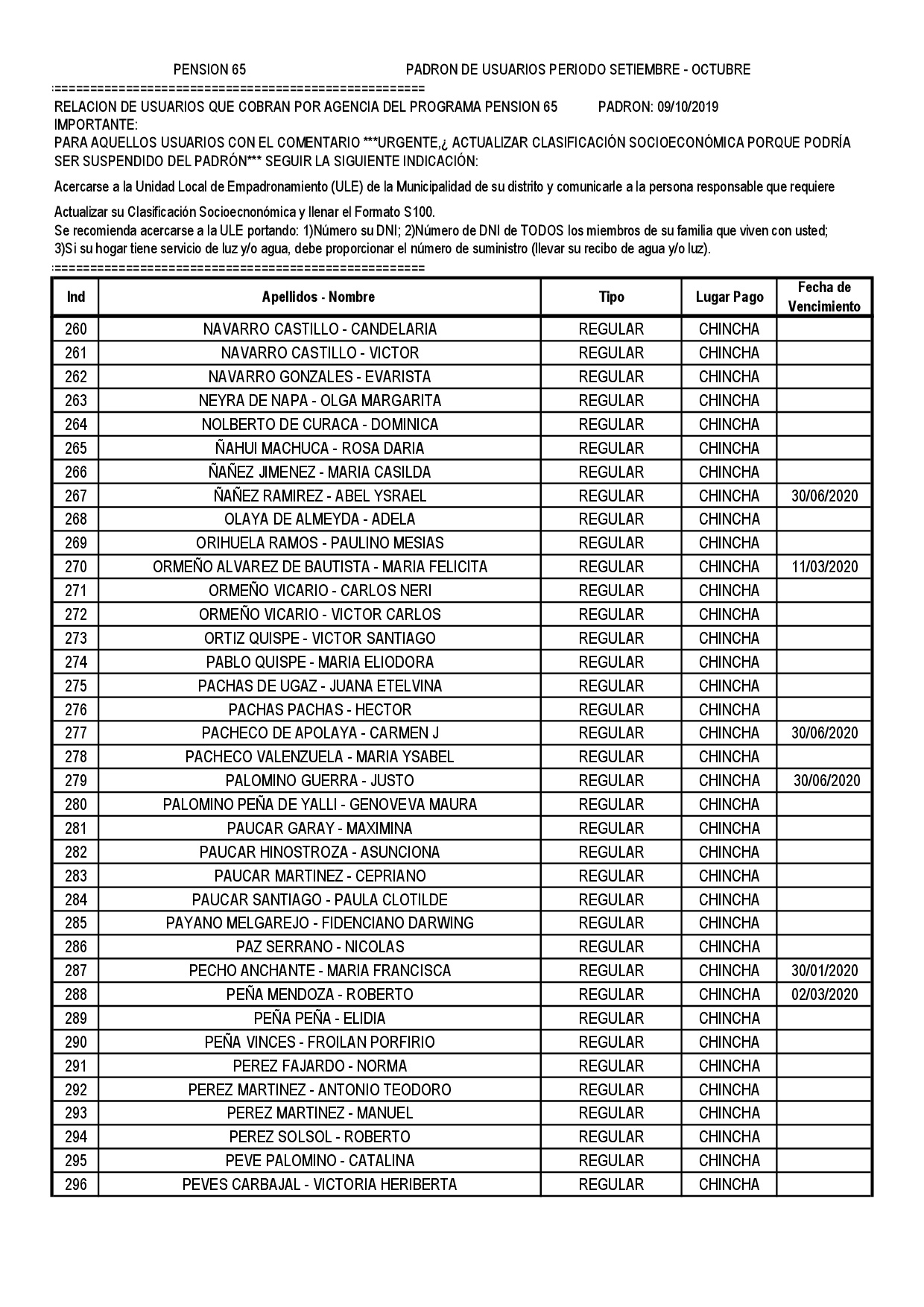 Padrón Pensión 65 - página 8